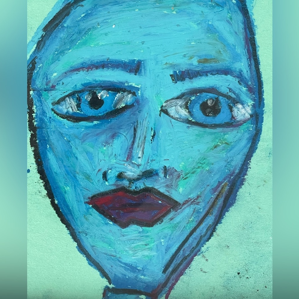 Small framed oil pastel (by me) - Picture 2 of 2